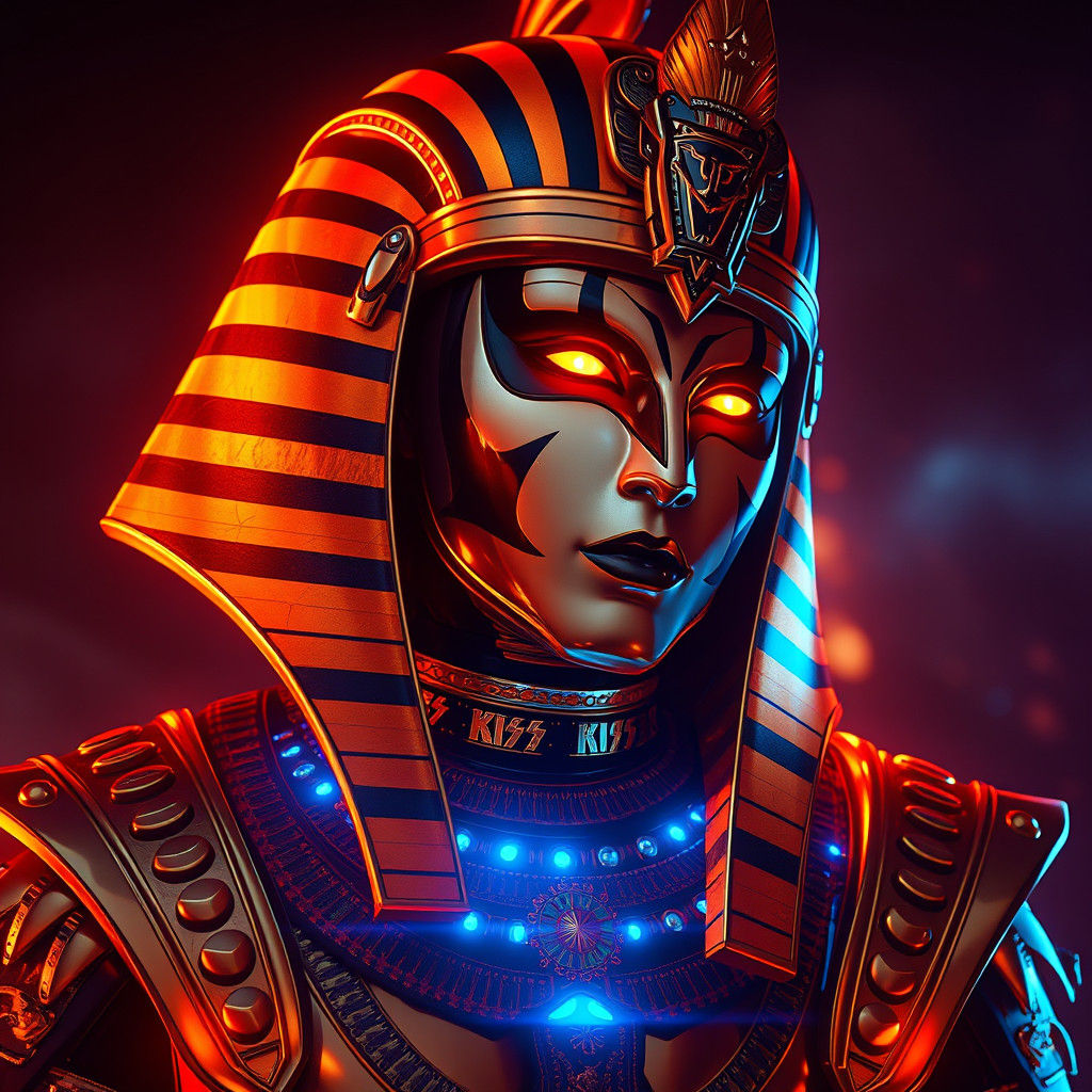 Egyptian KISS Band Member Concept Art Portrait