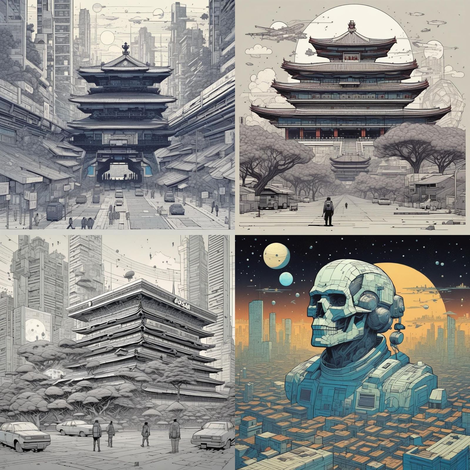 Cyberpunk Dystopian Digital Illustration