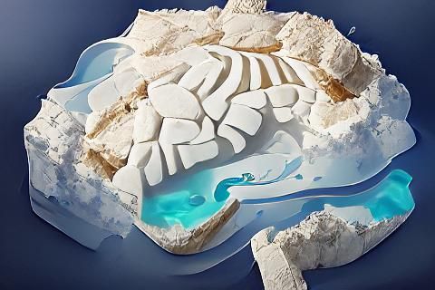 Abstract Blue and White Concept Art