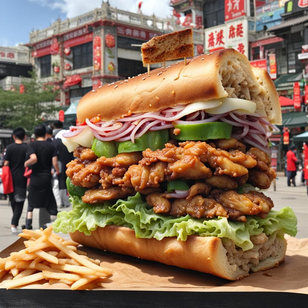 Massive Chinese Chicken Sandwich