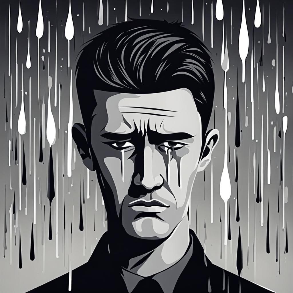 Expressive Portraits of Sad, Lonely Men