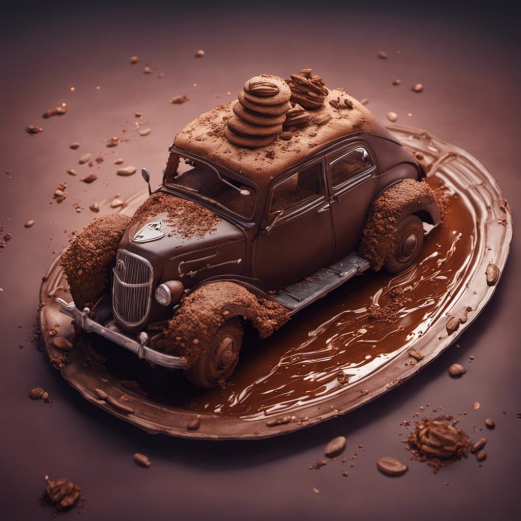 Voiture en chocolat
