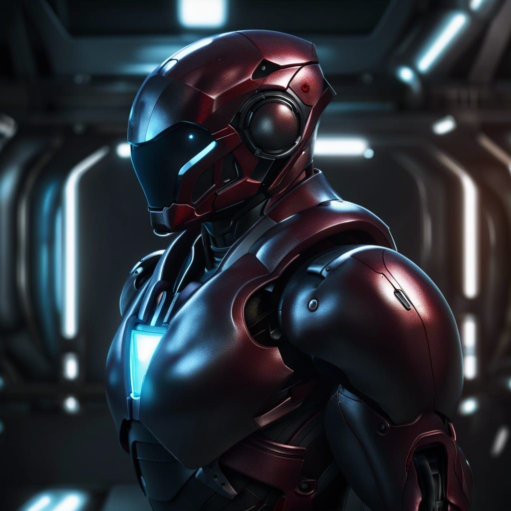 Dark Samus in Iron Man Style