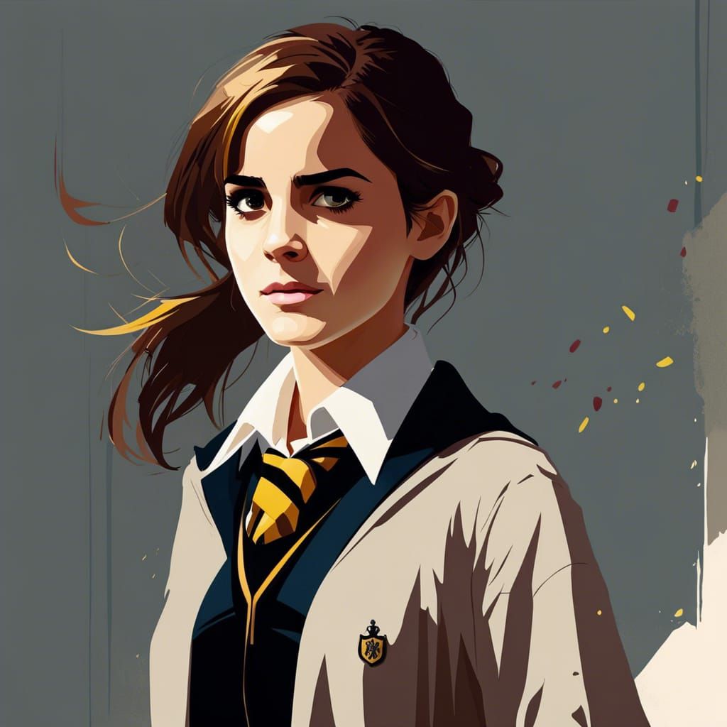 Emma Watson in Hogwarts Uniform, Poster Art