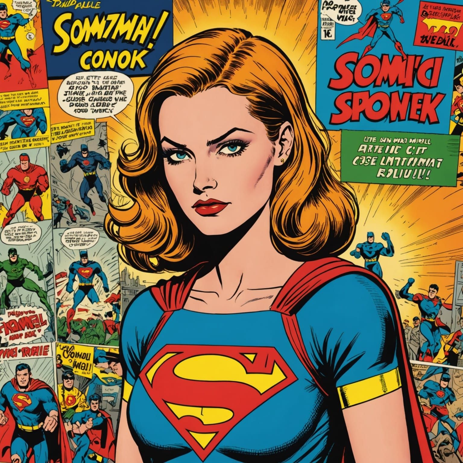 Dynamic Scene in Comic Book Style