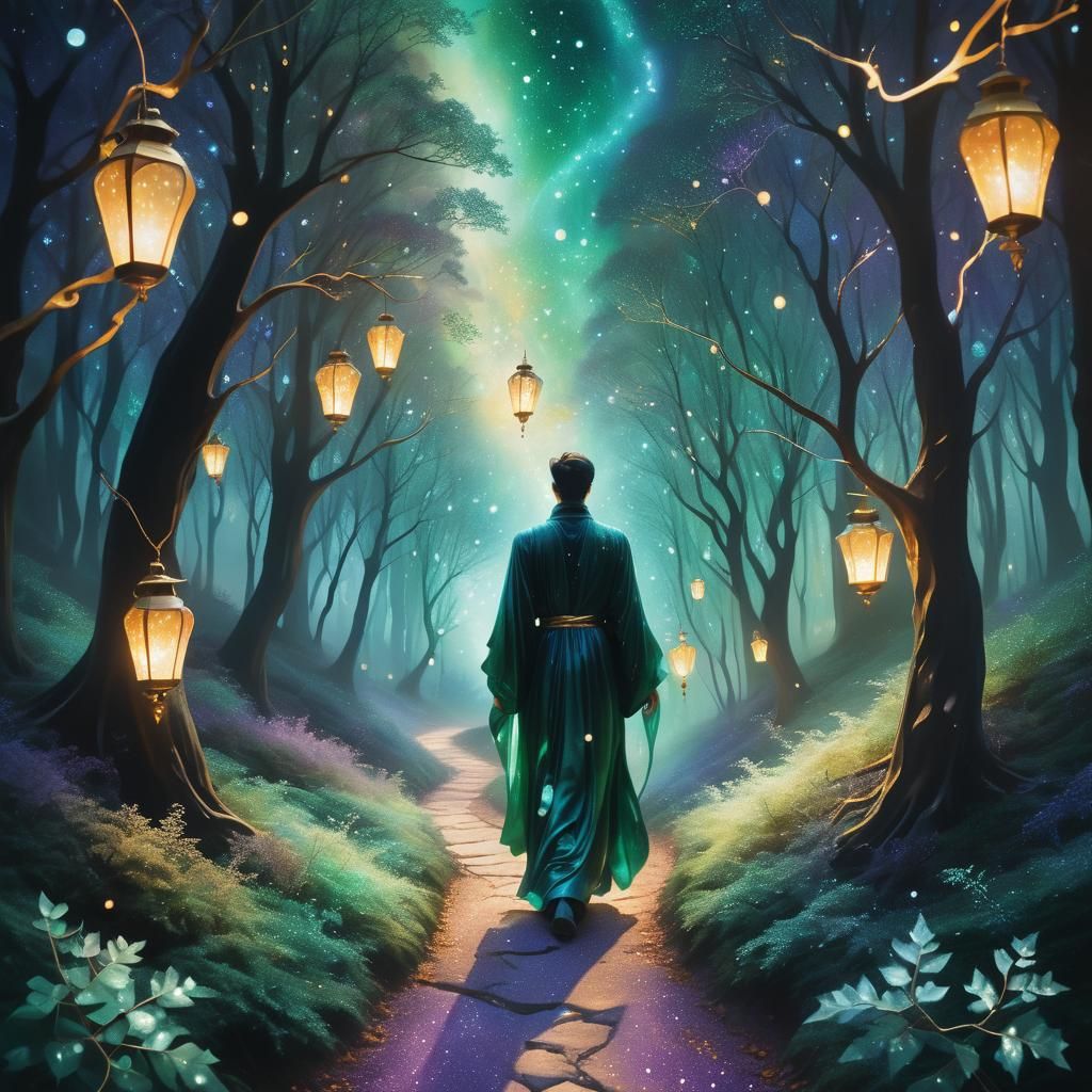 Crystalline Forest: A Surrealist Dreamscape