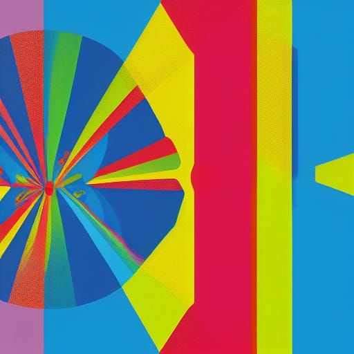 Geometric Bauhaus Pop Art Screen Print