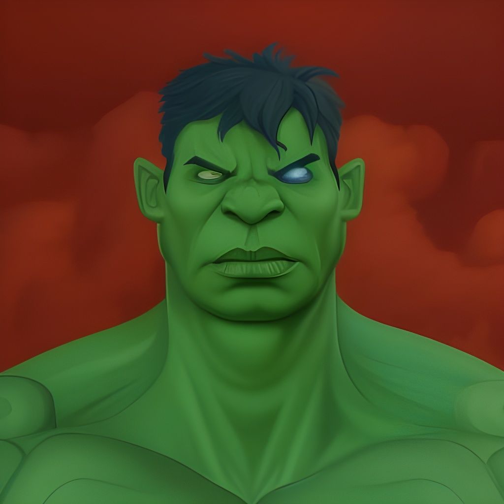 Hulk Fantasy Concept Art in Detailed Matte Painting