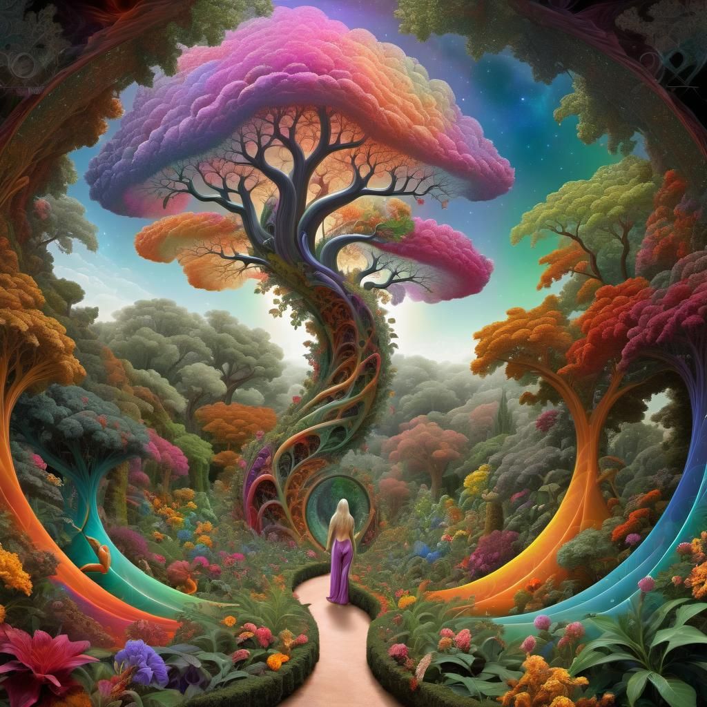 Fractal Garden of Eden with Adam and Eve