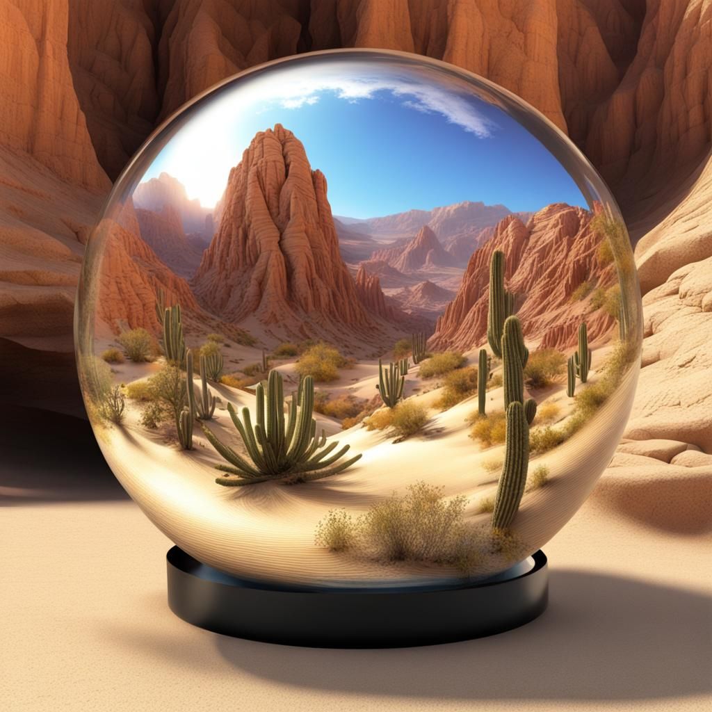Magical Desert Canyon in a Sphere