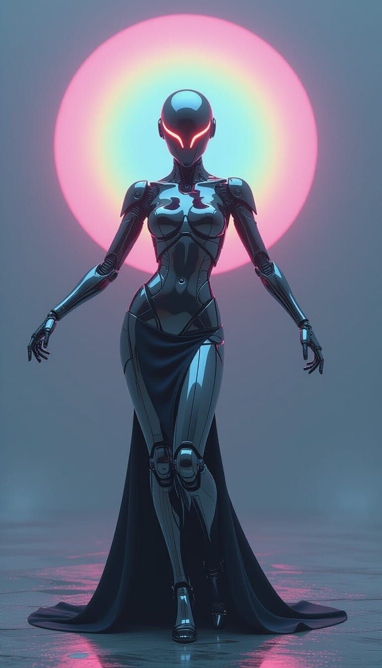 Cyberpunk Cyborg Pole Dancing in Post-Apocalyptic Vision