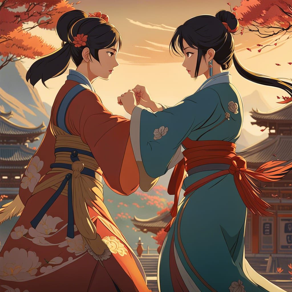 Anime Fighters in Ancient Chinese Clothing