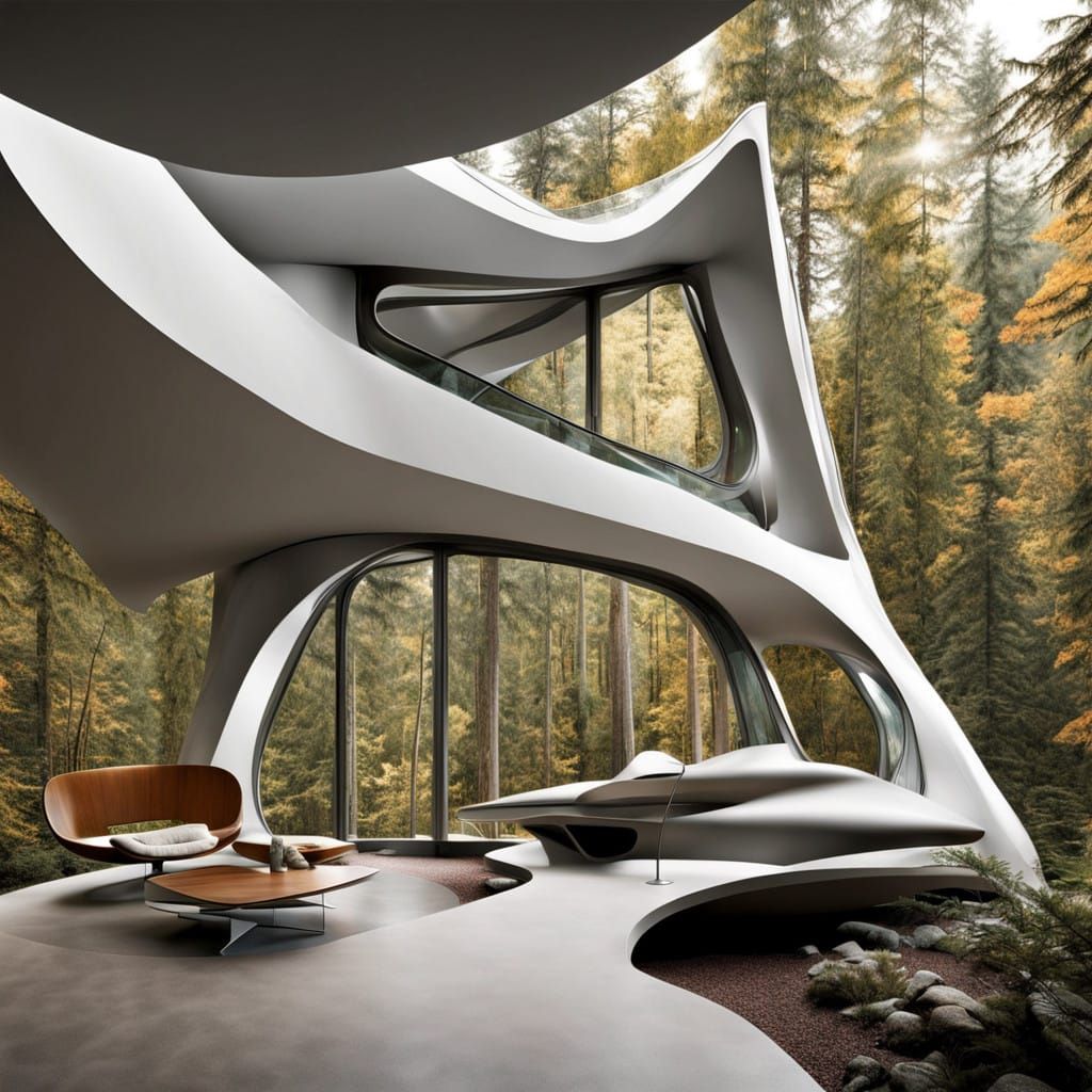 Retro-Futuristic Alaska Forest Abode