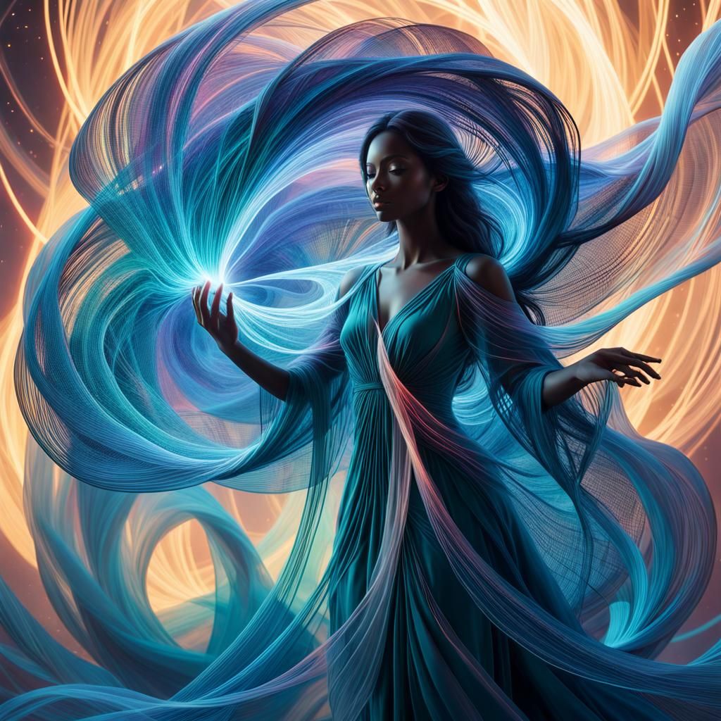 Ethereal Figure in Dreamscape of Light