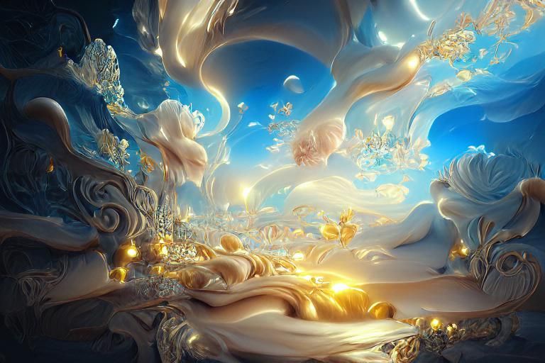 Magical Marble World in Hyperrealism