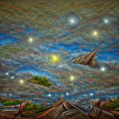 Figure Falling Through Endless Black Void