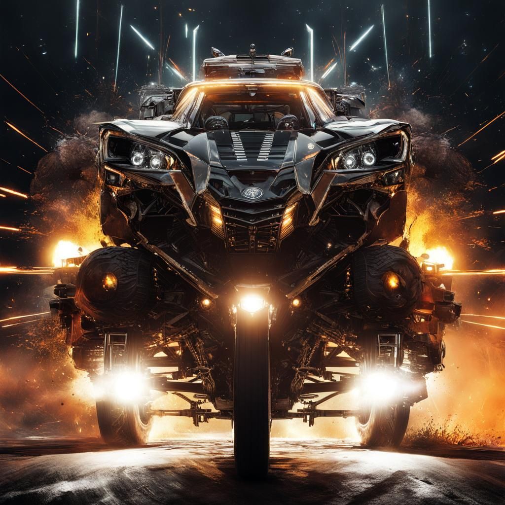 Exploding Rorschach Art: Medusapunk Vehicle
