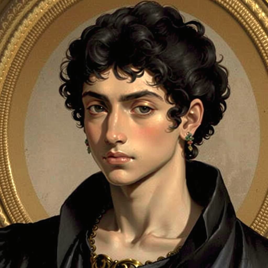 Etruscan Prince Portrait in Caravaggio Style