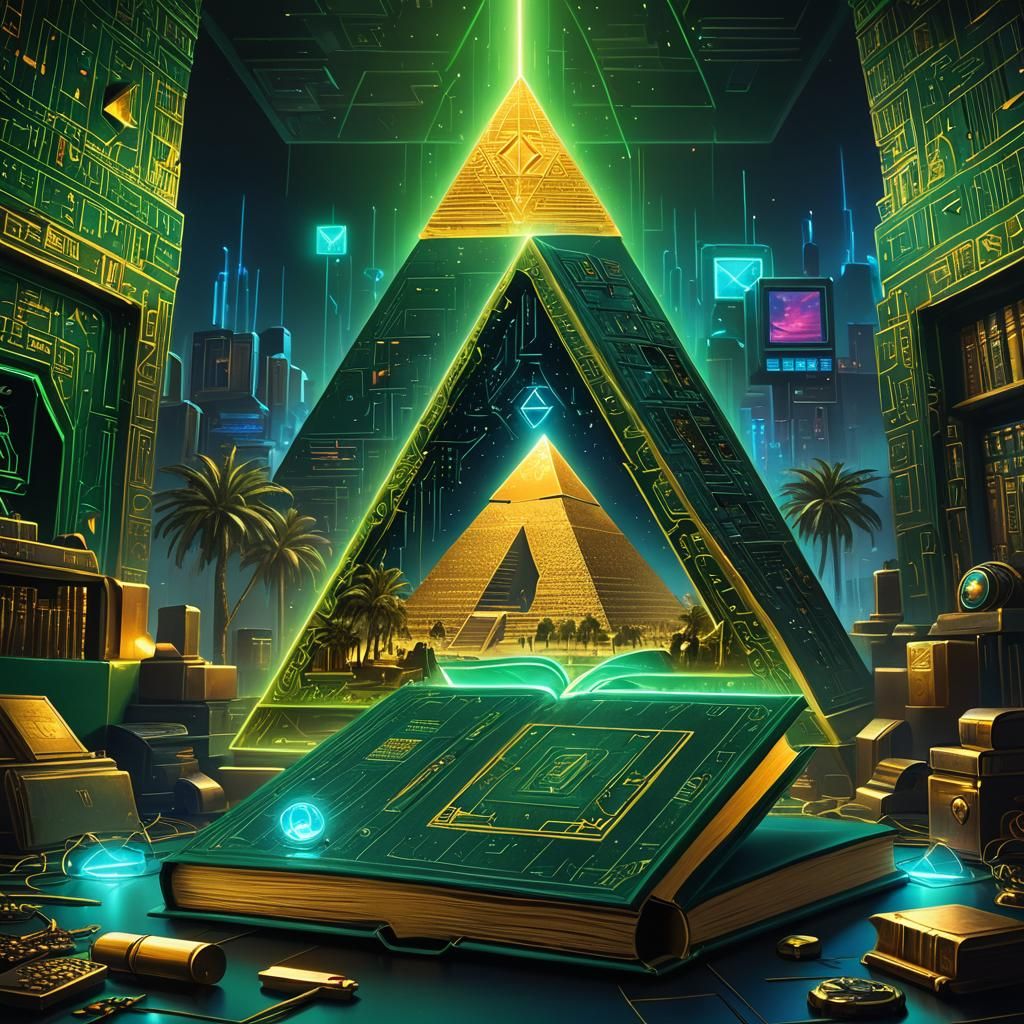 Green Book in Computer Screen: Digital Matte Painting