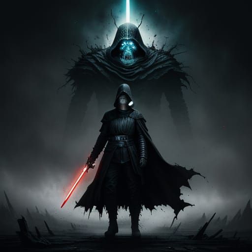 Dark Rey Skywalker Consumed by the Galaxy's Flames