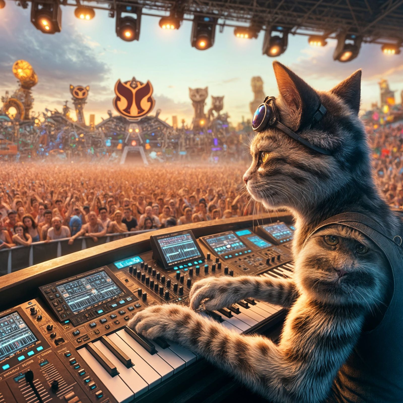 Cat DJ Renders Electronic Music at Tomorrowland