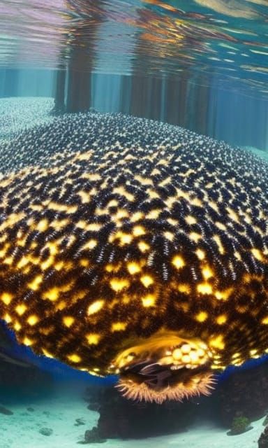 Hyperrealistic Armies with Glowing Eyes Underwater