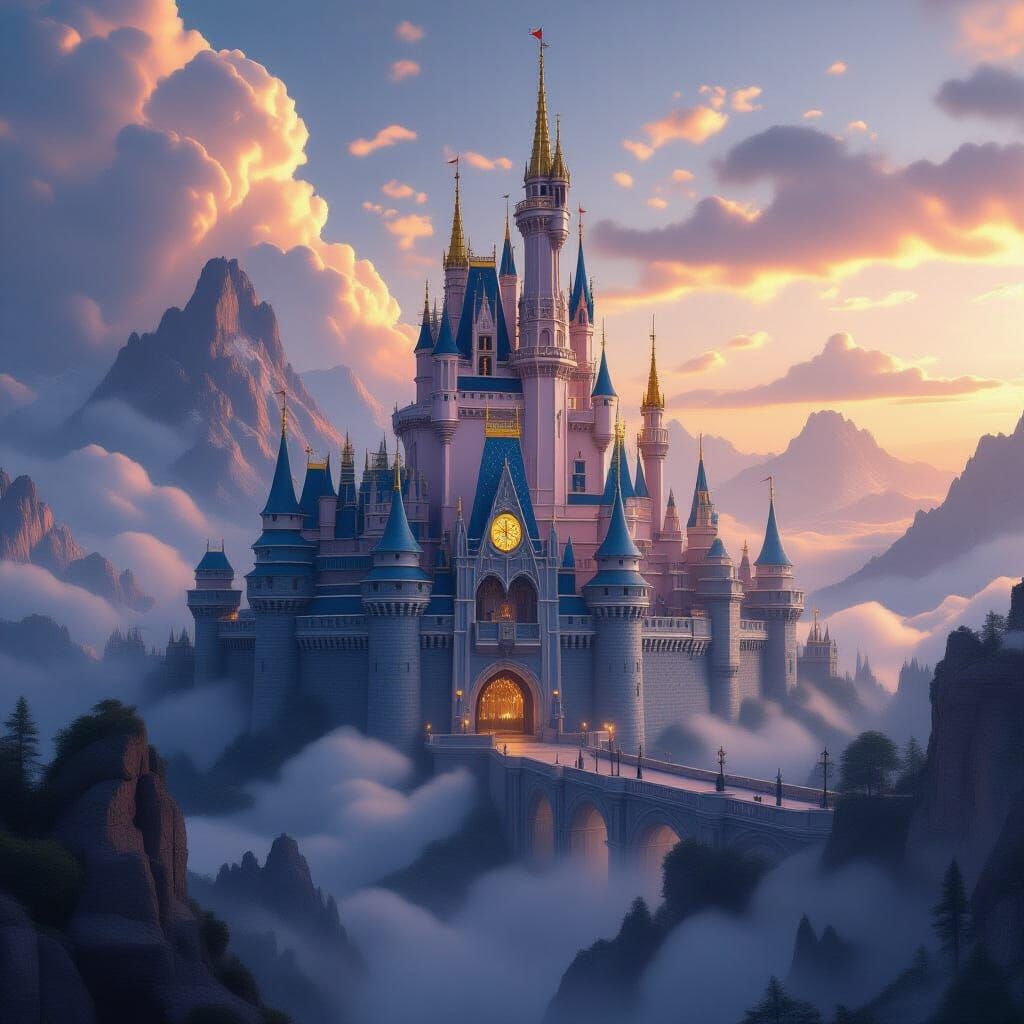 Epic Infinity Castle Digital Matte Painting