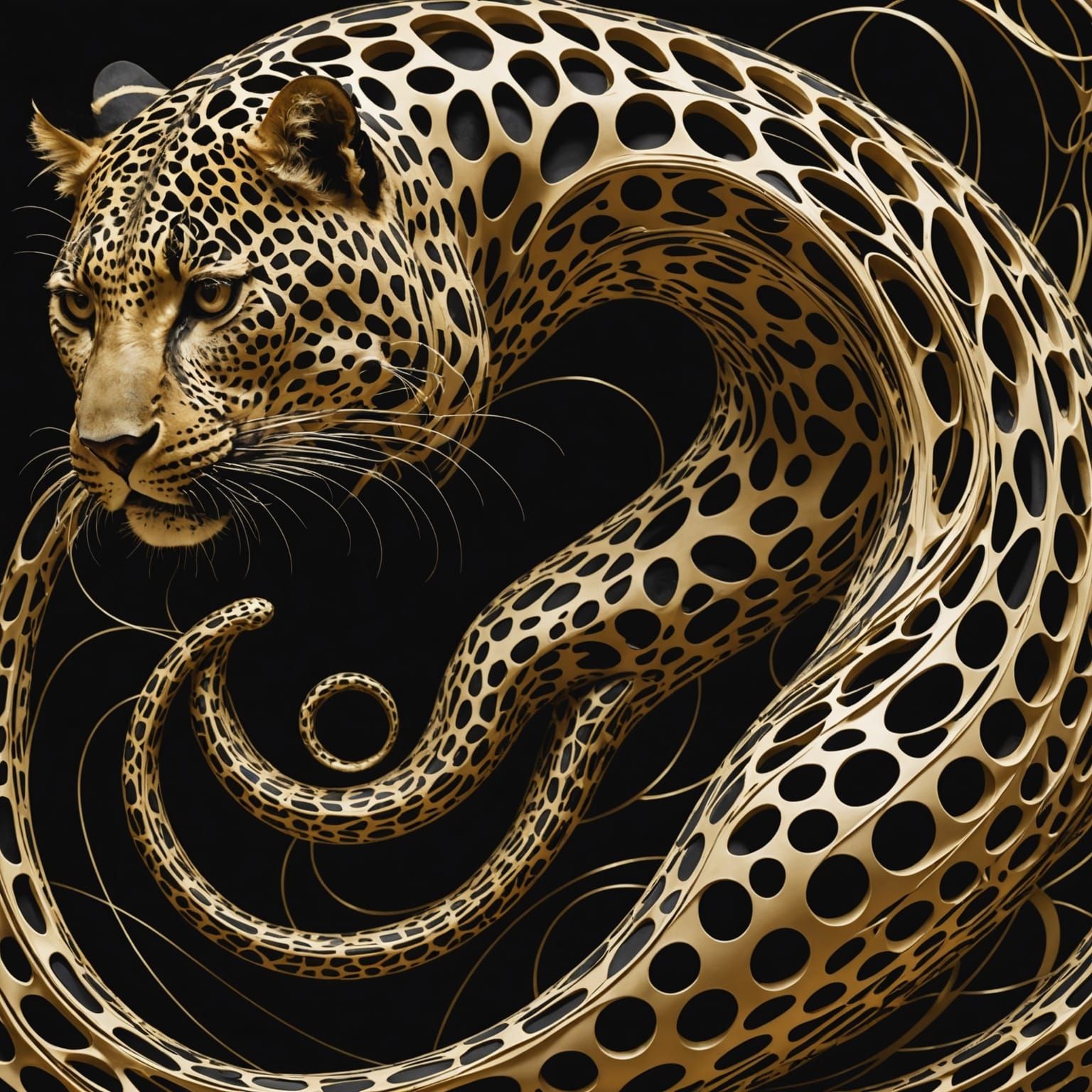 Leopard with Lorenz Attractor Chaos Patterns
