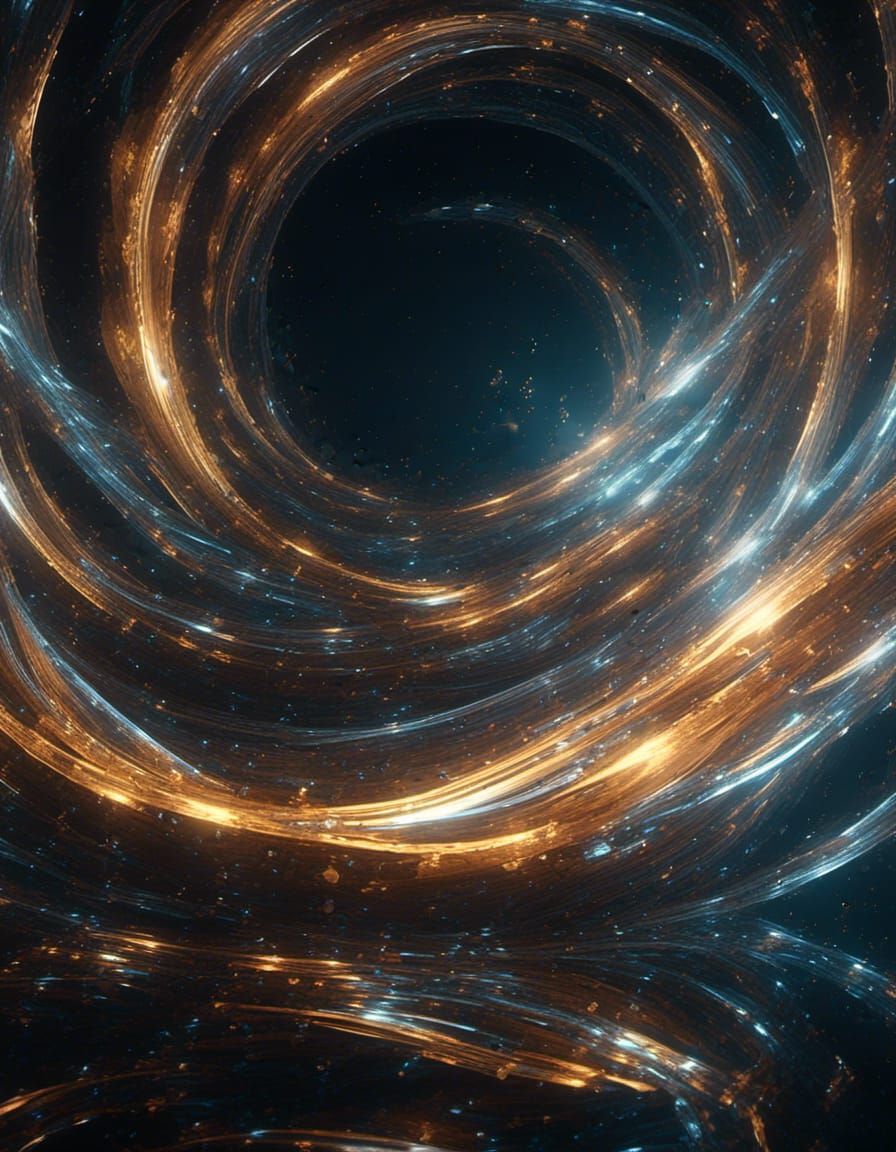 Shimmering Crystal Whirlwind in 3D