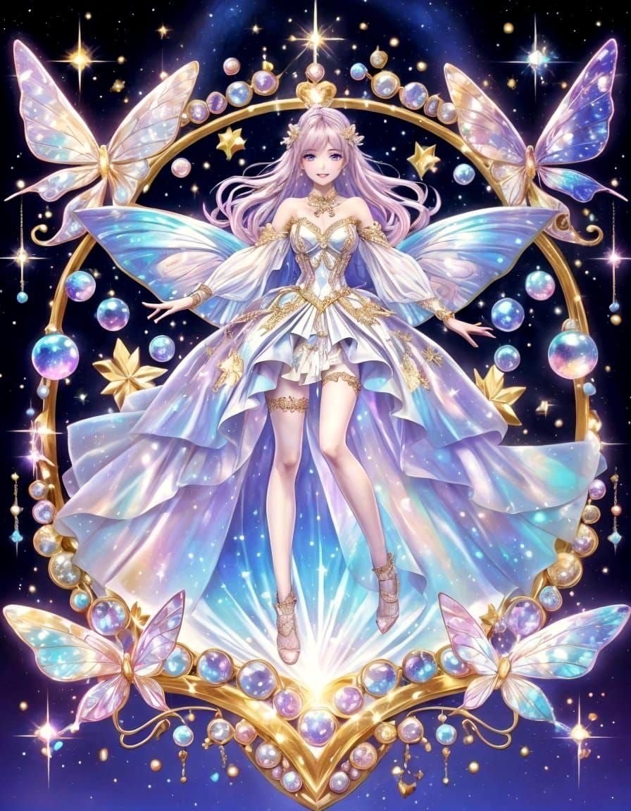 Sparkling Iridescent Art with Glimmering Textures