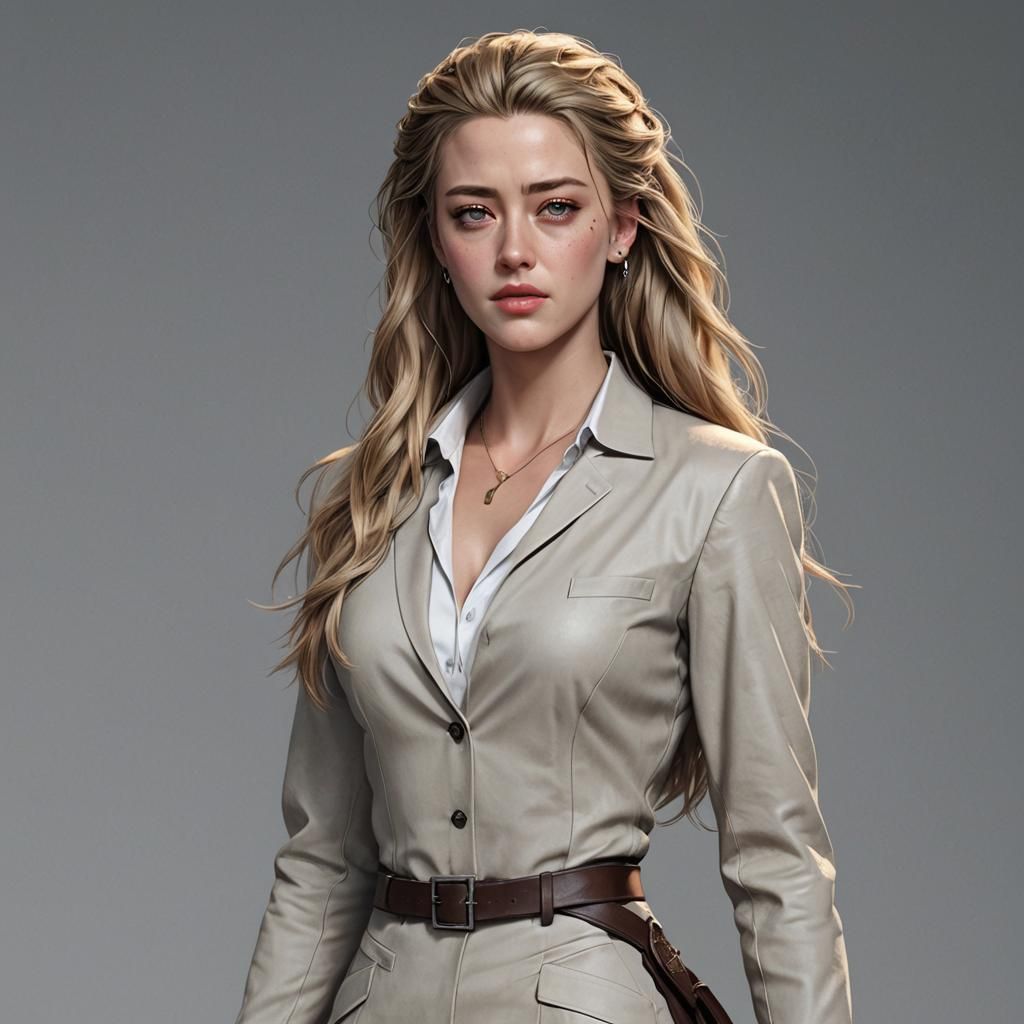 Anime Style 3D Art of Amber Heard