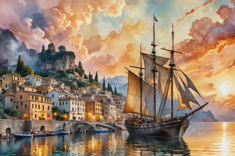 Tallship Sails in Dreamy Amalfi Coast Village