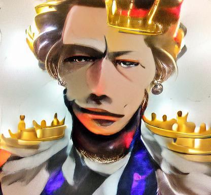 Majestic King on Throne Portrait