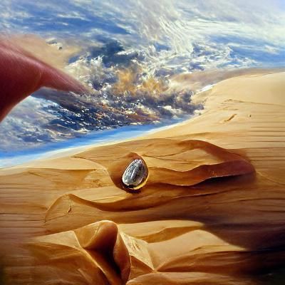 World in a Grain of Sand: Oil Painting