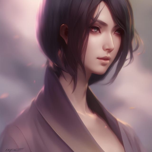 Rukia Kuchiki Tenteikura Portrait, Digital Art