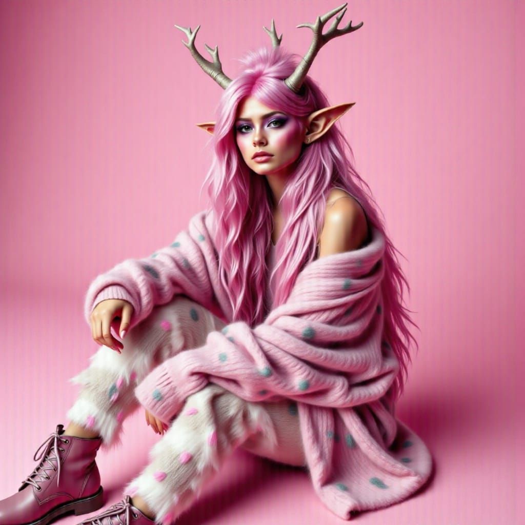 Female Satyr in Pink World
