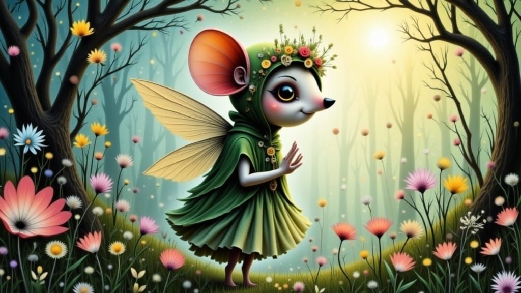 <lora:Psychopomp:1.0> fairy chibi mouse goddess