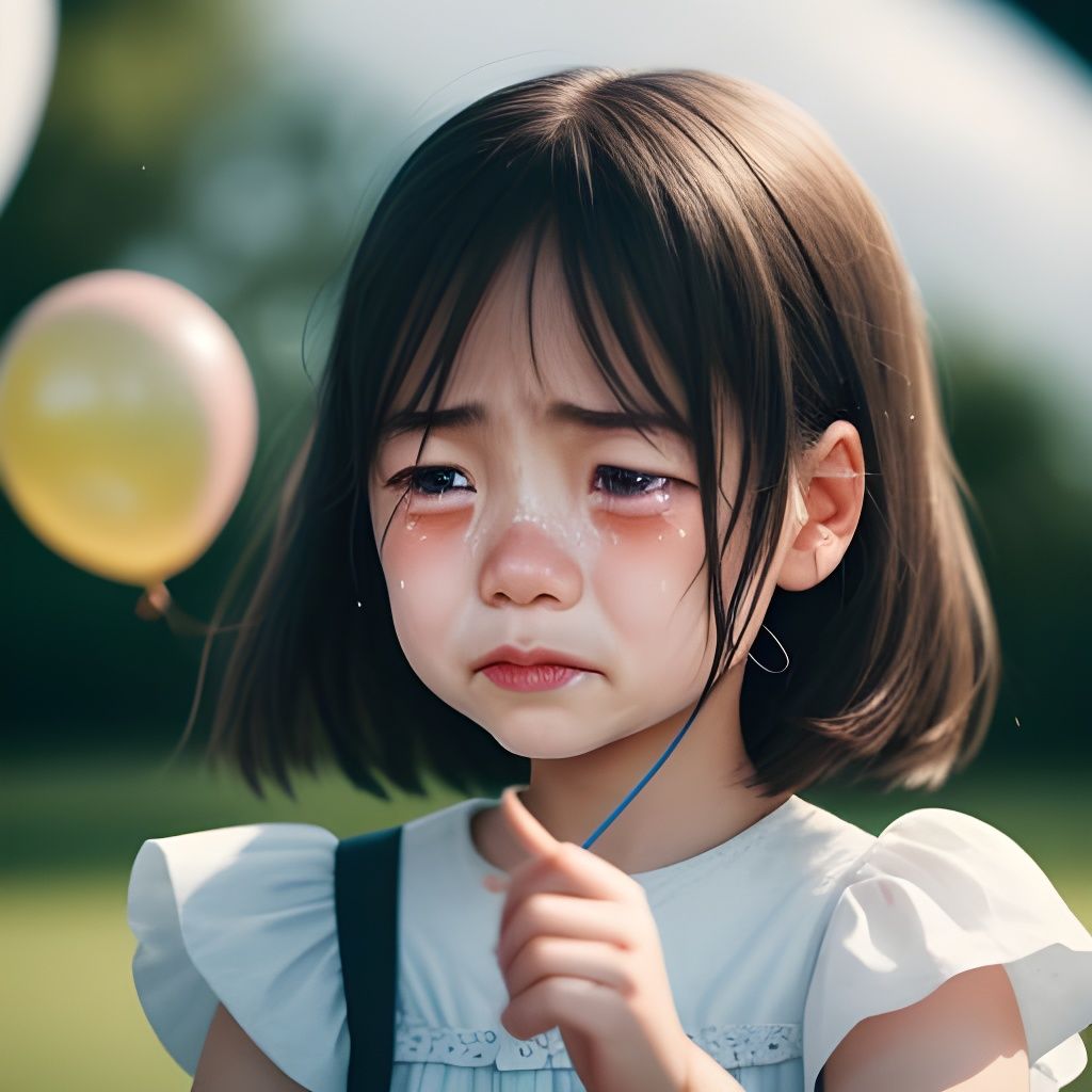 Little Girl Cries as Balloon Flies Away: Professional Photog...