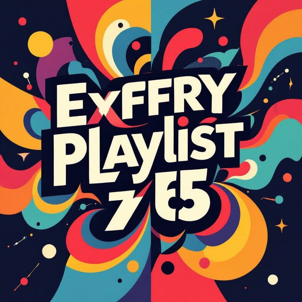 Vibrant Abstract Music Playlist Cover Design