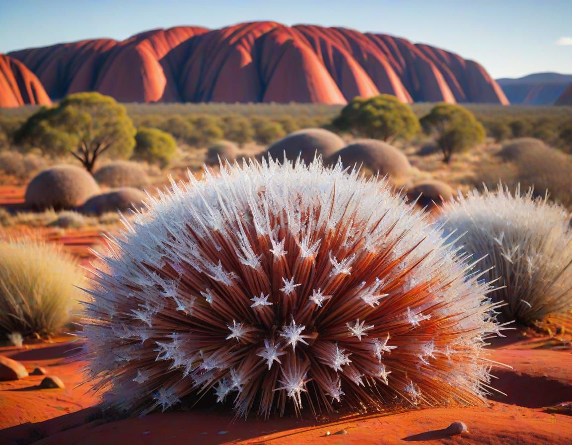Icy Uluru: A Frozen Australian Landscape