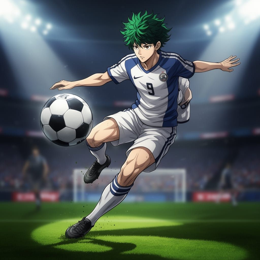 Nagi Seishiro Skillfully Traps Soccer Ball in Mid-Air