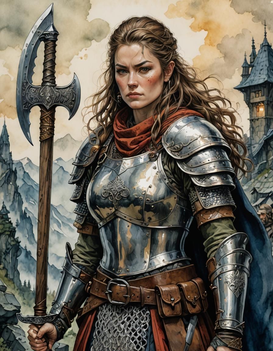 Lady Xeldaine, Human Pole-axe Fighter