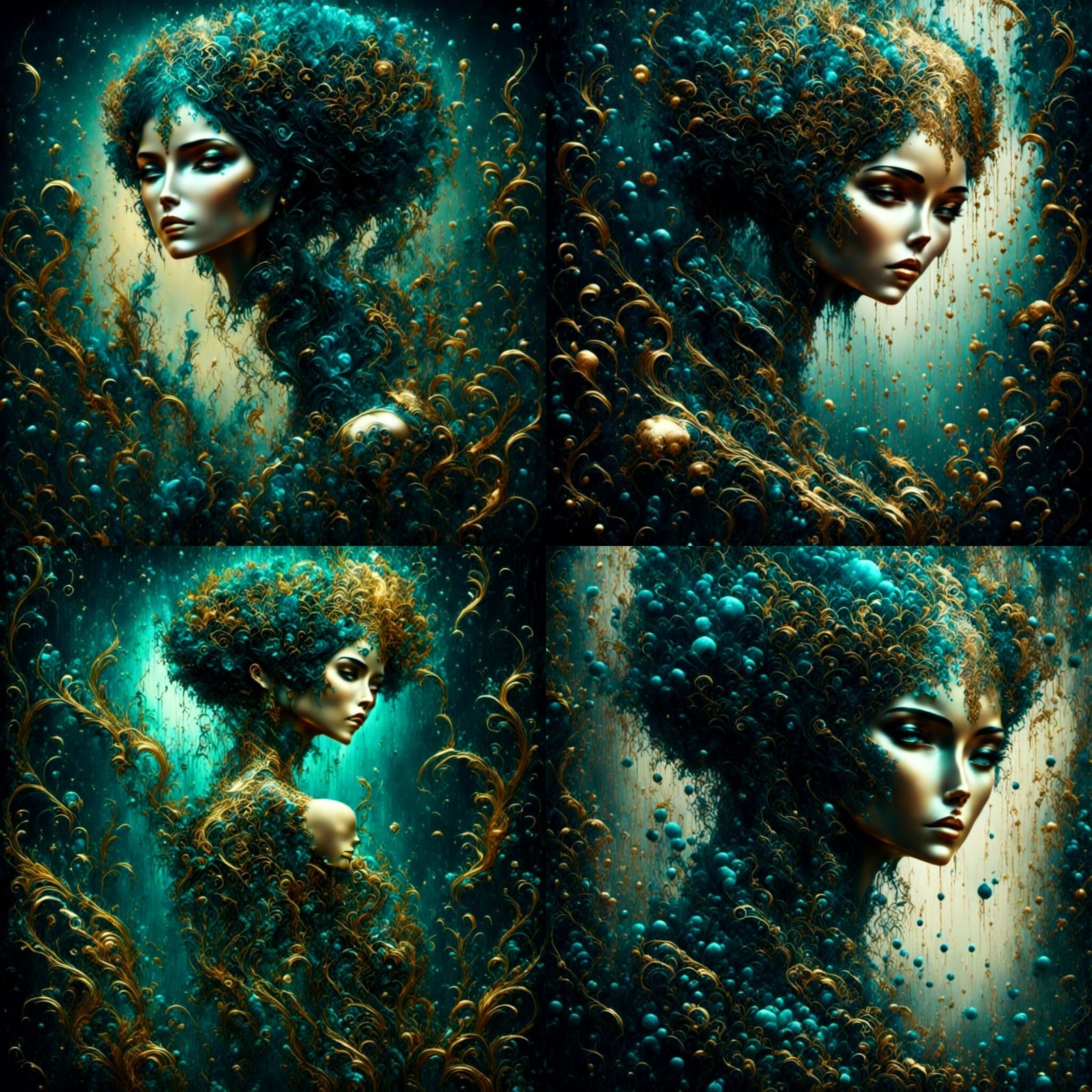 AI Goddess as 1920s Flapper in Rain