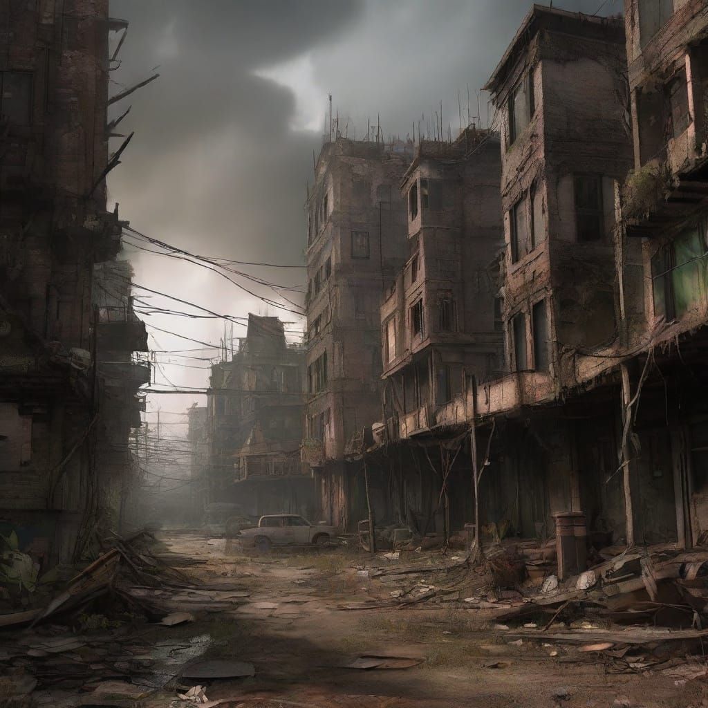 Eerie Post-Apocalyptic Wonderland with Dynamic Lighting