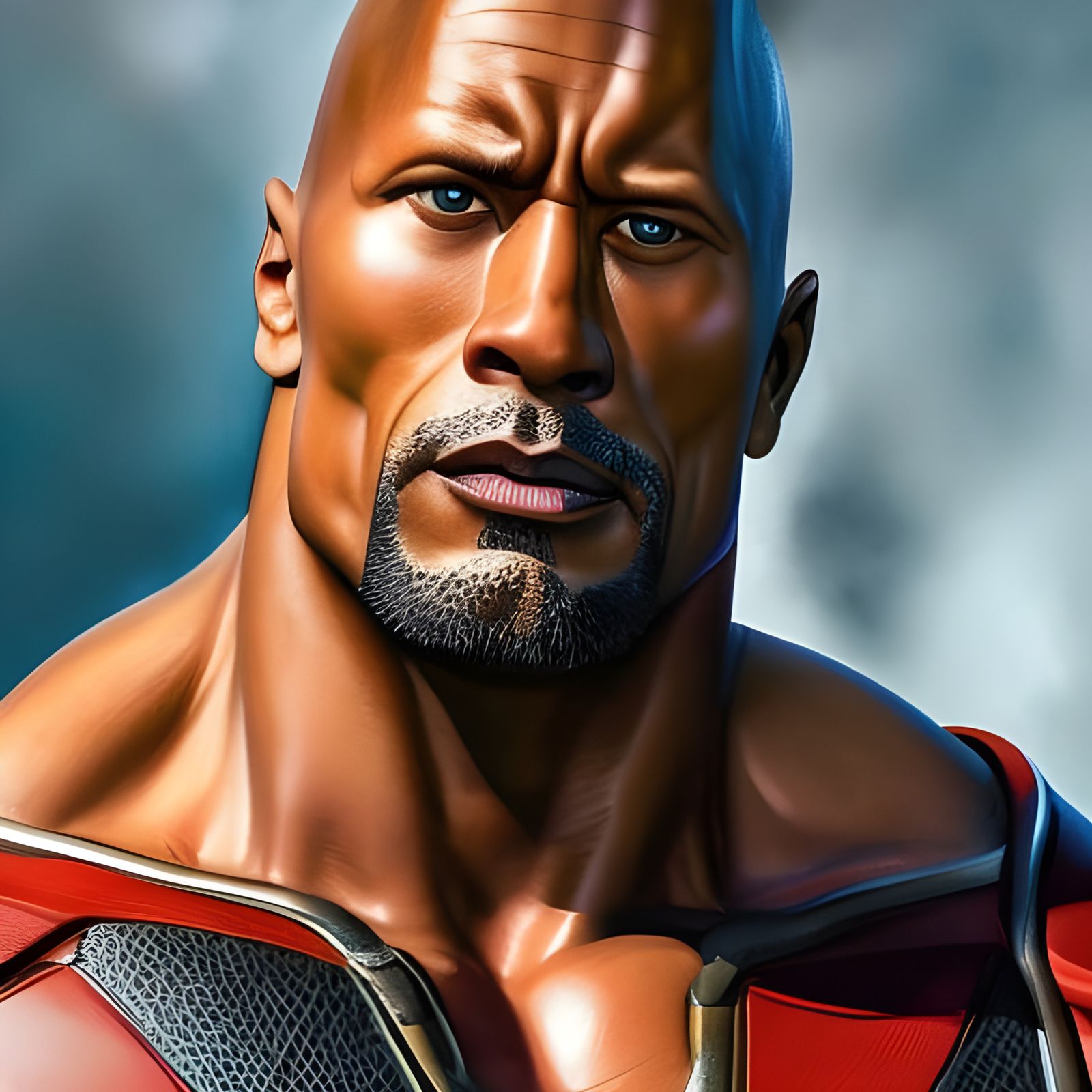 Dwayne Johnson as Young Student in Fantasy Art Style