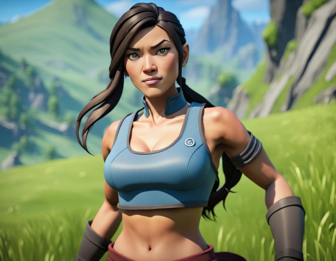 Korra and Asami in Fortnite Style