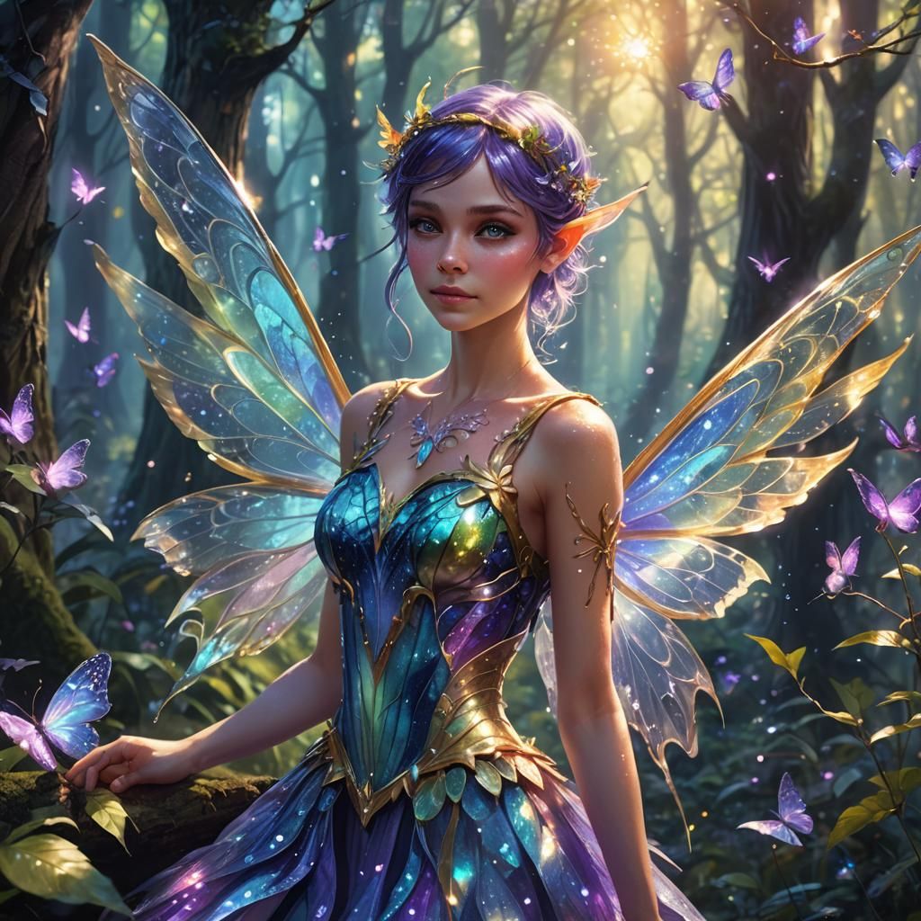 Magical Pixie in Enchanted Forest Concept Art