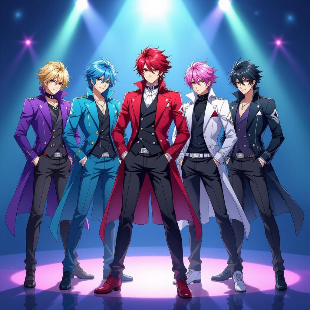 Handsome Anime Idol Group on Stage