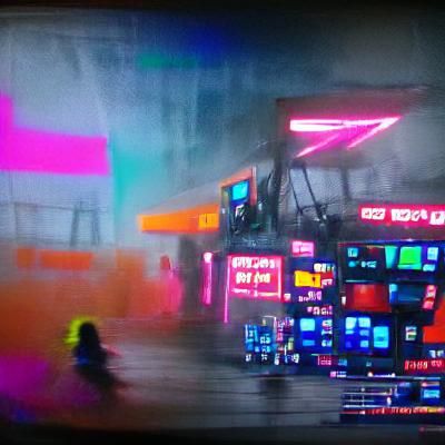 Neon Dreams in a Cyberpunk Haze
