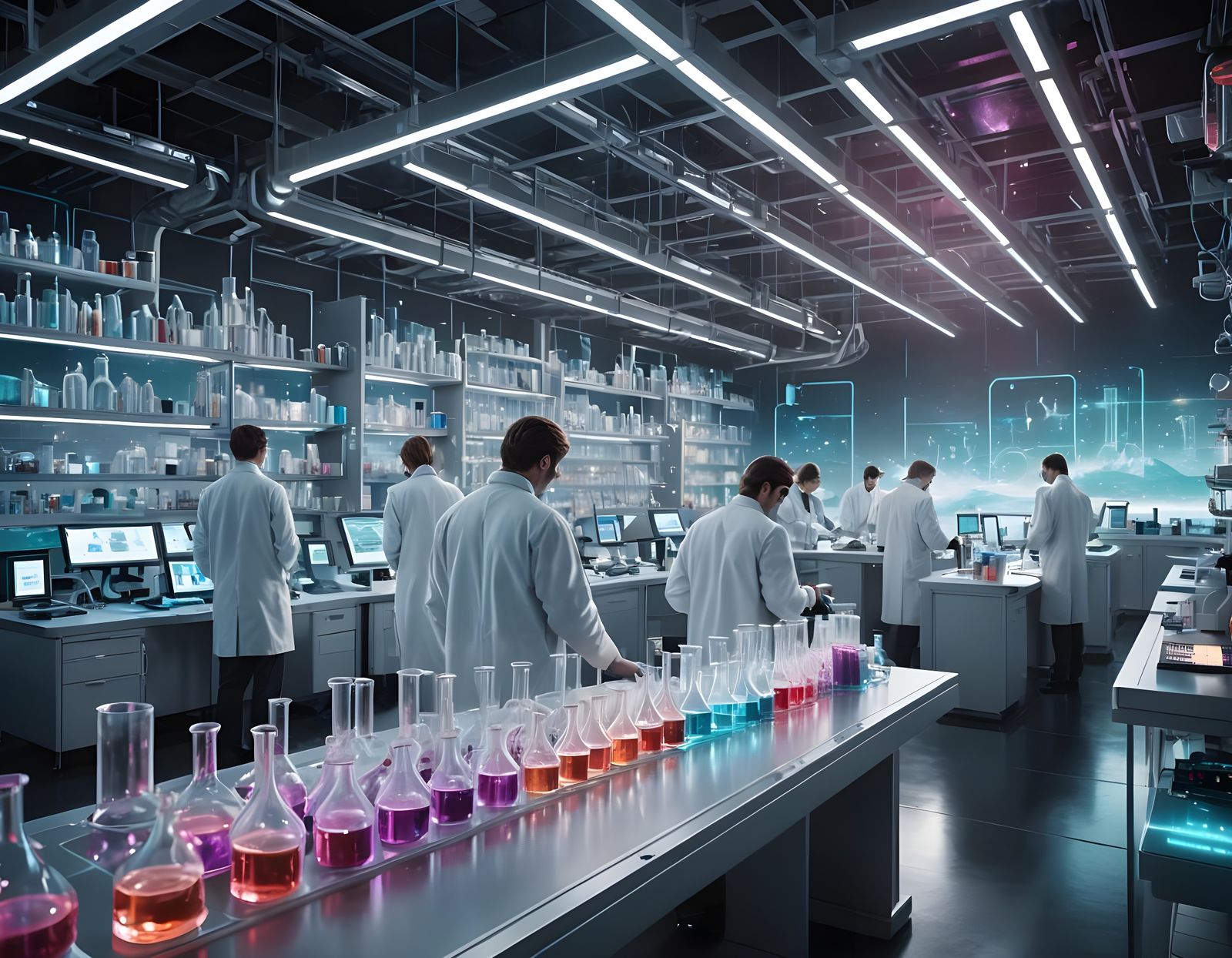 Cyberpunk Laboratory in Outer Space